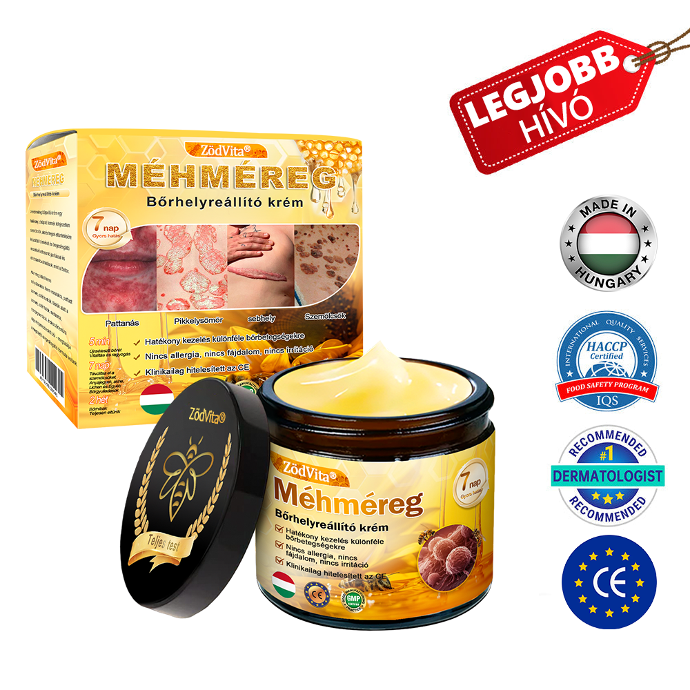 🍎Bőrgyógyász ajánlása ✨ ZödVita® Méhméreg Bőr Helyreállító Krém 🔥 Magyar fejlesztés, magyarországi gyártás és szállítás