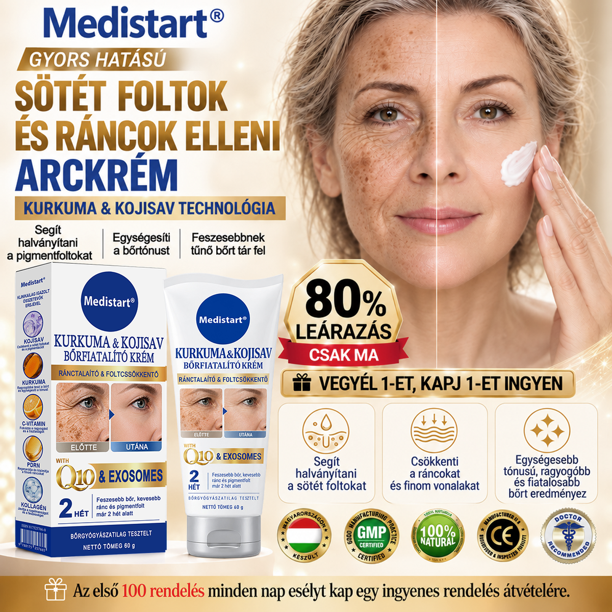 ❄️𝑯𝒊𝒗𝒂𝒕𝒂𝒍𝒐𝒔 𝑼̈𝒛𝒍𝒆𝒕 | 𝐔́𝐣! ✨ Medistart® 𝐊𝐮𝐫𝐤𝐮𝐦𝐚 × 𝐊𝐨𝐣𝐢𝐧𝐬𝐚𝐯 𝐄́𝐣𝐬𝐳𝐚𝐤𝐚𝐢 Bőrfiatalító 𝐊𝐫𝐞́𝐦— 𝐇𝐚𝐥𝐯𝐚́𝐧𝐲𝐢́𝐭𝐬𝐝 𝐚 𝐦𝐚𝐤𝐚𝐜𝐬 𝐬𝐨̈𝐭𝐞́𝐭 𝐟𝐨𝐥𝐭𝐨𝐤𝐚𝐭 𝐞́𝐬 𝐬𝐢𝐦𝐢́𝐭𝐬𝐝 𝐤𝐢 𝐚 𝐥𝐚́𝐭𝐡𝐚𝐭𝐨́ 𝐫𝐚́𝐧𝐜𝐨𝐤𝐚𝐭 𝐚𝐥𝐯𝐚́𝐬 𝐤𝐨̈𝐳𝐛𝐞𝐧 🌙 ✅ 𝐄́𝐣𝐬𝐳𝐚𝐤𝐚́𝐧𝐤𝐞́𝐧𝐭 𝐞𝐠𝐲 𝐥𝐞́𝐩𝐞́𝐬 · 𝐋𝐚́𝐭𝐡𝐚𝐭𝐨́ 𝐯𝐚́𝐥𝐭𝐨𝐳𝐚́𝐬 𝟕 𝐞́𝐣𝐬𝐳𝐚𝐤𝐚 𝐚𝐥𝐚𝐭𝐭 💯